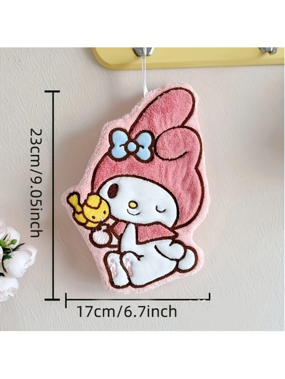 #FAM-100 Sanrio Character Plush Hanging Hand Towels Set of 3